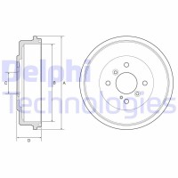 BF565 DELPHI Гальмівний барабан