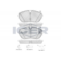182227 ICER КомплеК т гальмівних колодок, дискове гальмо