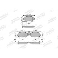 573770J JURID Комплект гальмівних колодок дисковий гальм