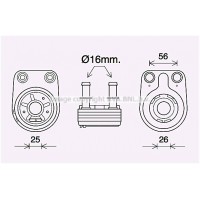 FT3460 AVA QUALITY COOLING масляний радіатор двигунне олива