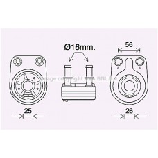FT3460 AVA QUALITY COOLING масляний радіатор двигунне олива
