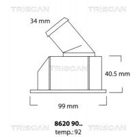 8620 9092 TRISCAN Термостат охолоджувальна рідина