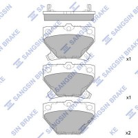 SP2044 Hi-Q Комплект гальмівних колодок дисковий гальм