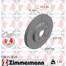 530.2470.20 ZIMMERMANN Гальмівний диск