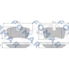 FO 845081 FOMAR Friction КомплеК т гальмівних колодок, дискове гальмо FO 845081 FOMAR Friction КомплеК т гальмівних колодок, дискове гальмо