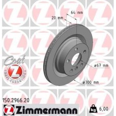 150.2966.20 ZIMMERMANN Гальмівний диск