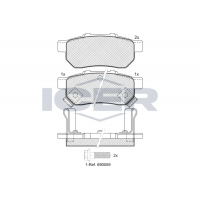 181024 ICER КомплеК т гальмівних колодок, дискове гальмо