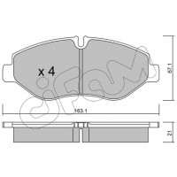 822-671-1 CIFAM Комплект гальмівних колодок дисковий гальм