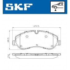 VKBP 80029 E SKF КомплеК т гальмівних колодок, дискове гальмо