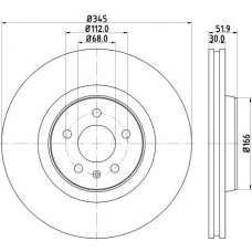 8DD 355 117-181 HELLA PAGID Гальмівний диск