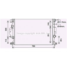FD2642 AVA QUALITY COOLING Радіатор охолодження двигуна