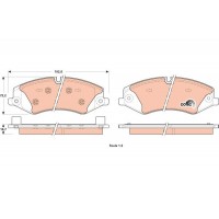 GDB1898 TRW Комплект гальмівних колодок дисковий гальм