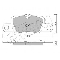822-1257-0 CIFAM Комплект гальмівних колодок дисковий гальм
