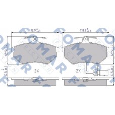 FO 689281 FOMAR Friction Комплект гальмівних колодок дисковий гальм