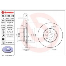 09.9159.21 BREMBO Гальмівний диск