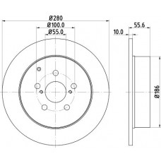 8DD 355 111-671 HELLA PAGID Гальмівний диск