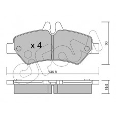 822-672-0 CIFAM Комплект гальмівних колодок дисковий гальм