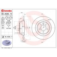 08.A536.11 BREMBO Гальмівний диск