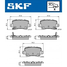 VKBP 90187 A SKF КомплеК т гальмівних колодок, дискове гальмо