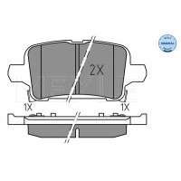 025 221 2917 MEYLE Комплект гальмівних колодок дисковий гальм