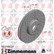 150.2980.20 ZIMMERMANN Гальмівний диск
