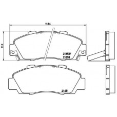 P 28 026 BREMBO КомплеК т гальмівних колодок, дискове гальмо