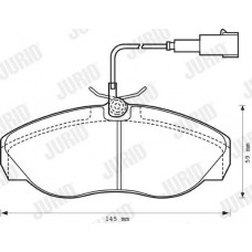 573060J JURID Комплект гальмівних колодок дисковий гальм