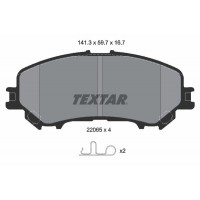 2206503 TEXTAR Комплект гальмівних колодок дисковий гальм