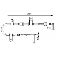 1 987 482 224 BOSCH Тросик, cтояночный тормоз