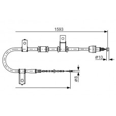 1 987 482 224 BOSCH Тросик, cтояночный тормоз