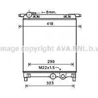 VNA2325 AVA QUALITY COOLING Радіатор охолодження двигуна