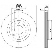 8DD 355 102-051 HELLA PAGID Гальмівний диск