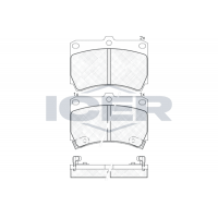 180970 ICER Комплект гальмівних колодок дисковий гальм