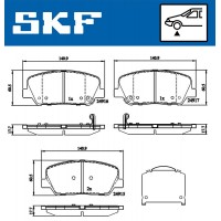 VKBP 80228 A SKF Комплект гальмівних колодок дисковий гальм