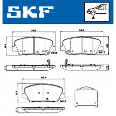 VKBP 80228 A SKF Комплект гальмівних колодок дисковий гальм
