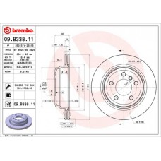 09.B338.11 BREMBO Гальмівний диск