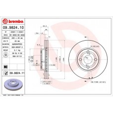09.9824.10 BREMBO Гальмівний диск
