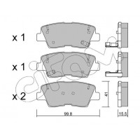 822-886-0 CIFAM Комплект гальмівних колодок дисковий гальм