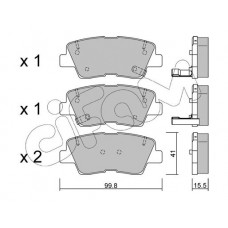 822-886-0 CIFAM Комплект гальмівних колодок дисковий гальм
