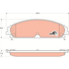 GDB4134 TRW Комплект гальмівних колодок дисковий гальм
