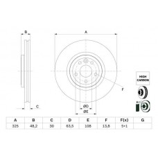 0 986 479 G96 BOSCH Гальмівний диск