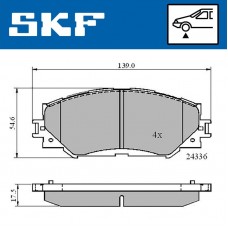 VKBP 80579 SKF Комплект гальмівних колодок дисковий гальм