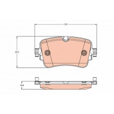 GDB2131 TRW Комплект гальмівних колодок дисковий гальм