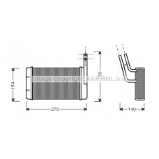 FD6132 AVA QUALITY COOLING Теплообмінник обігрів салону