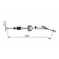 1 987 482 799 BOSCH Тросик, cтояночный тормоз