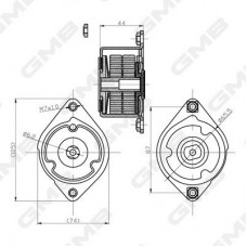 GAT20510 GMB Натяжная планка, Поліклиновий ремінь