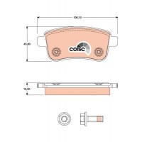 GDB1791 TRW Комплект гальмівних колодок дисковий гальм
