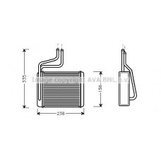 FD6286 AVA QUALITY COOLING Теплообмінник обігрів салону
