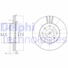 BG2567 DELPHI Гальмівний диск
