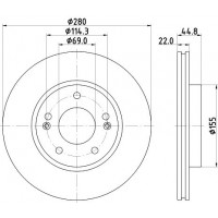 8DD 355 132-641 HELLA PAGID Гальмівний диск